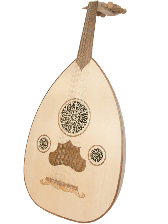 Turkish oud with classic tear-drop shape and bowl bottom. The Turkish oud is played in traditional Turkish and Mediterranean music