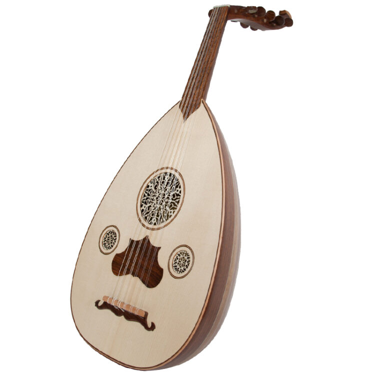 Turkish oud Rosewood with classic tear-drop shape and bowl bottom. The Turkish oud is played in traditional Turkish and Mediterranean music