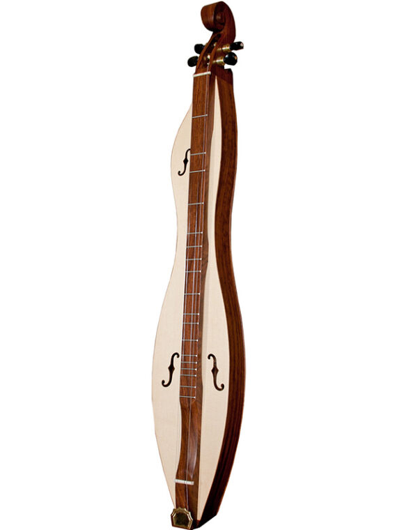 MOUNTAIN DULCIMER 4-STRING CUTAWAY UPPER BOUT F-HOLES SCROLLED PEGBOX ROSEWOOD