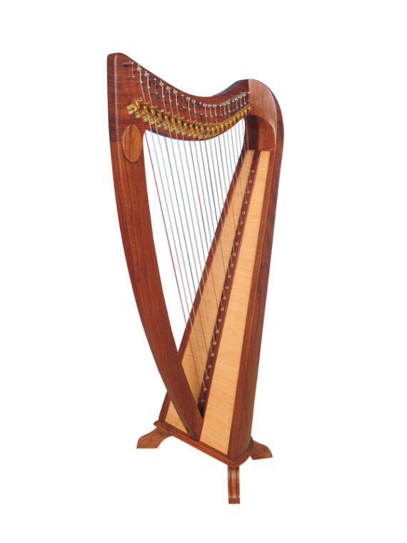22 String Round Back Harp Rosewood
