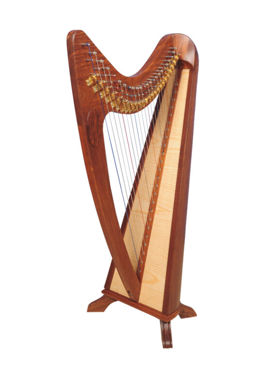 24 String Round Back Harp Rosewood