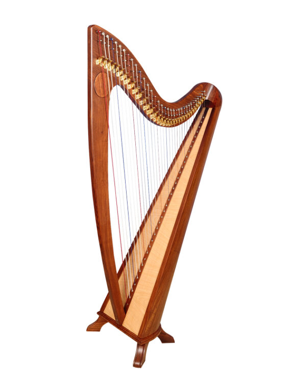 34 String Round Back Harp Rosewood
