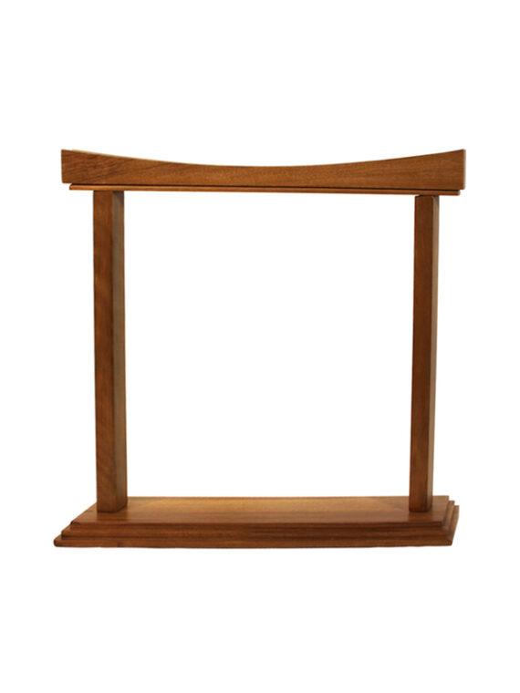 CURVED WALNUT GONG STAND 14-INCH