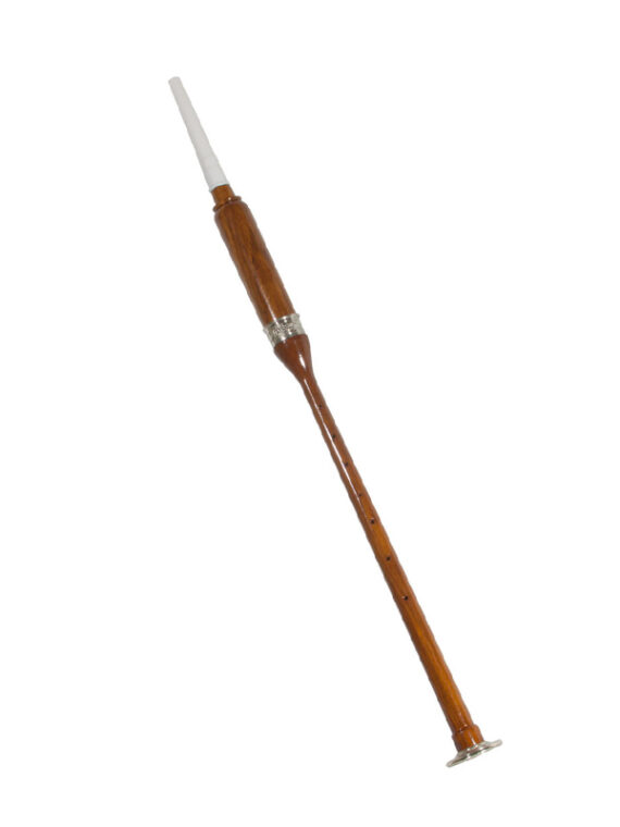ROSEWOOD LONG PRACTICE CHANTER NICKEL PLATED FERRULE & SOLE 22.5-INCH