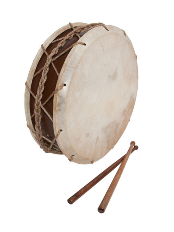 TABOR DRUM WITH STICKS 12-INCH