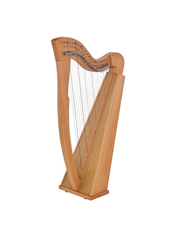24 String Sequre Back Harp New-Cam Levers Beech Wood Mideast mfg
