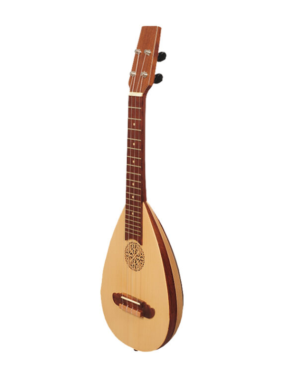 4 String Soprano Baroque Ukulele Variegated Rosewood and Lacewood mid east