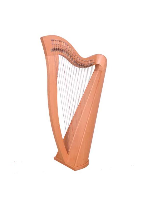 24 String Round Back Harp Beechwood
